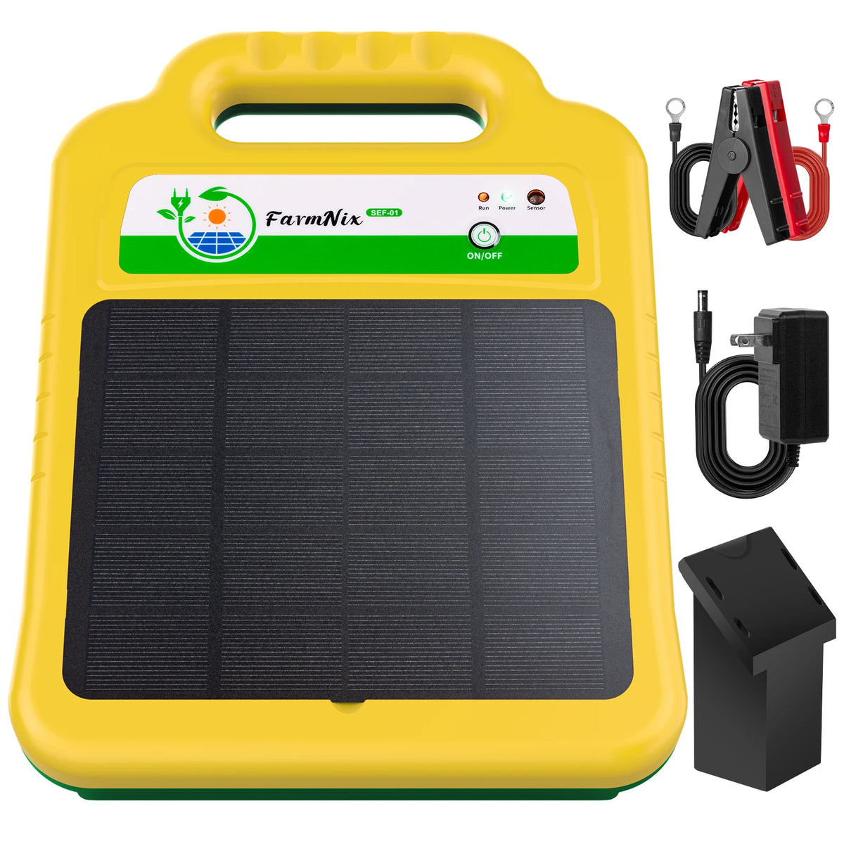 10 Mile/16KM Solar Electric Fence Charger 0.2 Joules 8KV Electric Fence Energizer for Livestock for Farm Cows Cattle Horse Tool
