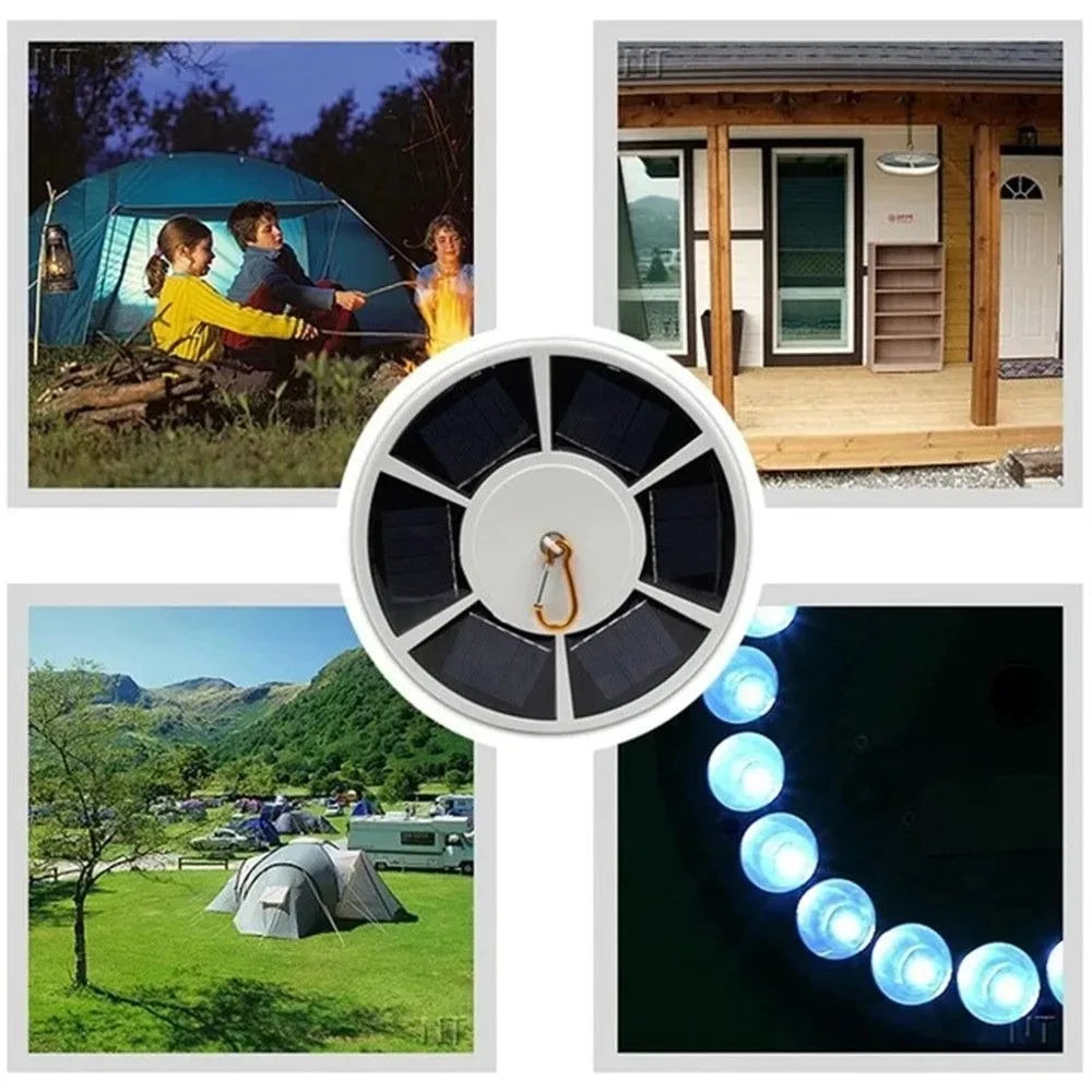 42 LED Solar Flagpole Light Garden Umbrella Light Outdoor Waterproof Landscape Street Flag Pole Lamp For Tent Camping，Portable camping lamp tent courtyard lawn path street outdoor decoration