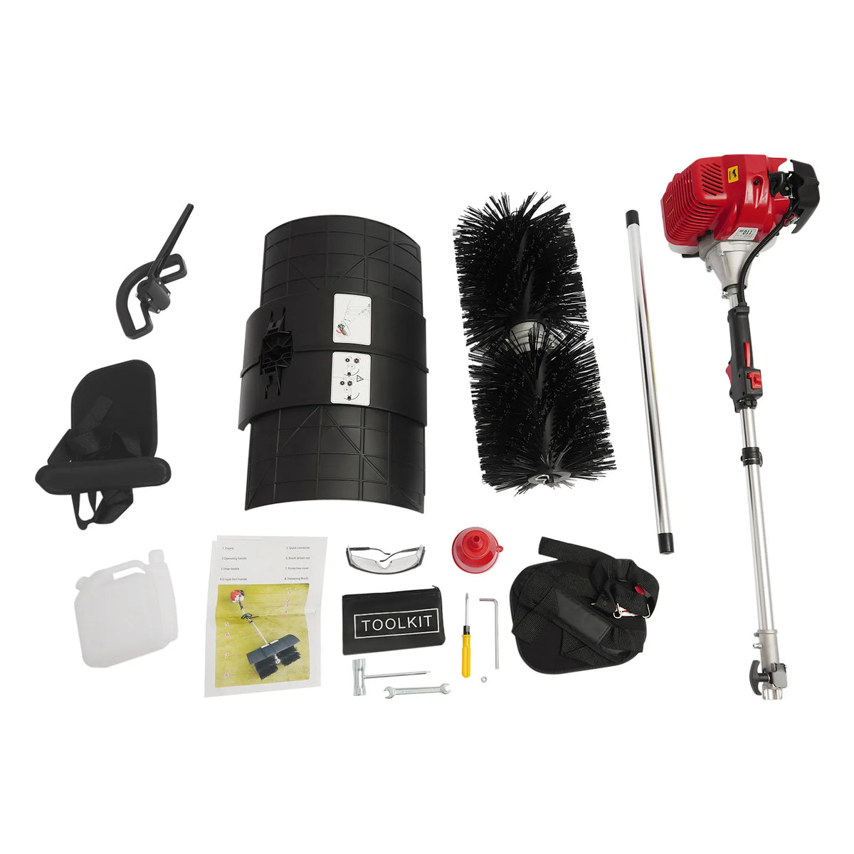 2‑Stroke  Petrol‑Powered Brush Cutter Grass Trimmer，Weed Eater Multi‑Purpose Garden Yard Farm Lawn Weed Cutting Machine