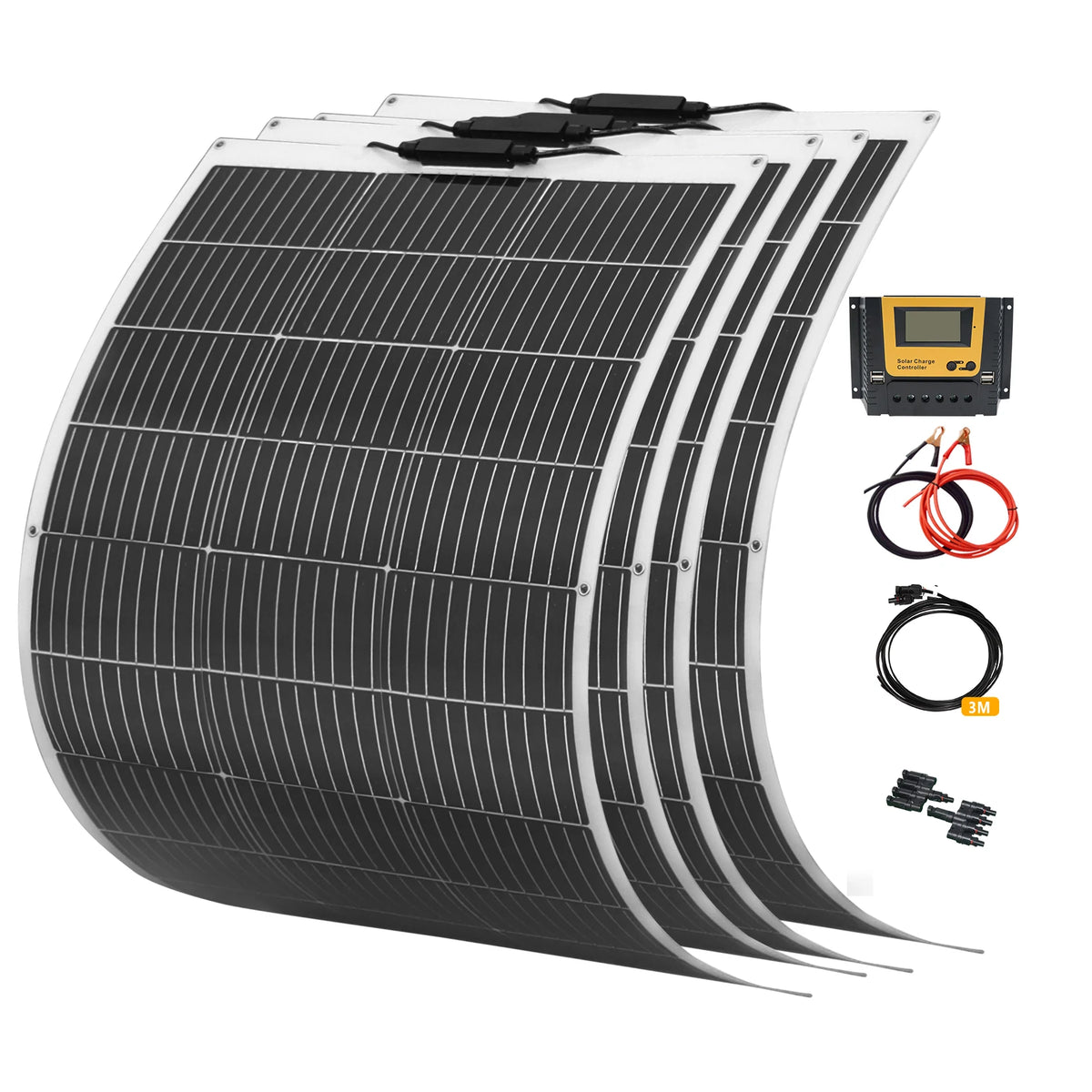 XINPUGUANG Flexible Solar Panel Sets 18V 100W 150W 200W 300W 400W For Car/Home/Camping Waterproof Mono Cell Solar Charge Battery