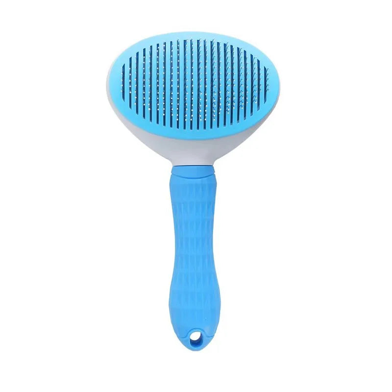 Pet One Button Self Cleaning Slicker Brush Automatic Hair Remover Comb Dog Cat Massage Needle Comb For Pet Beauty Care Supplies