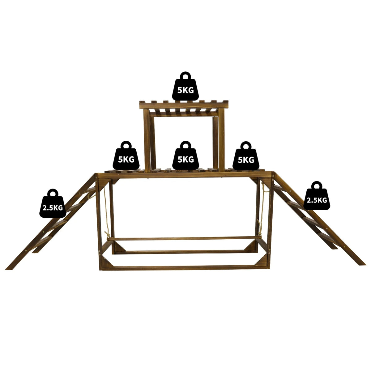 Pine Wood Chicken Perch Swing Chicken Roosting Bars with Swing & Ladder Activity Play Toys Chicken Climbing Accessory for 8-10 Chickens