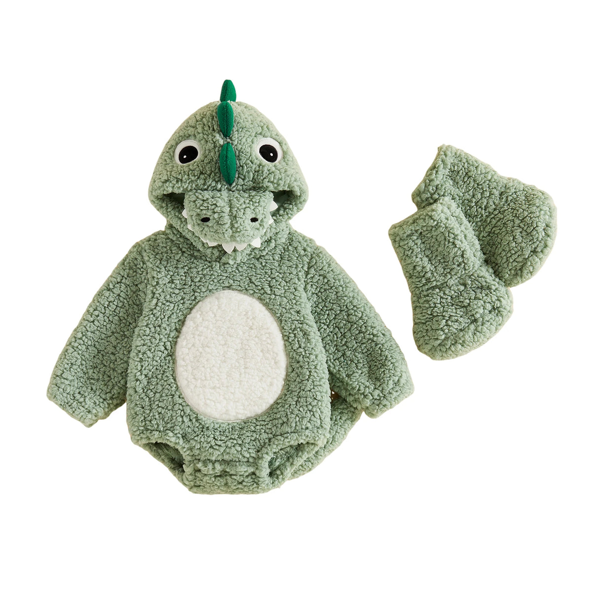 Romper Leg Warmer Fleece Animal With Animal Costume Dinosaur Animal Romper With Baby Dinosaur Romper