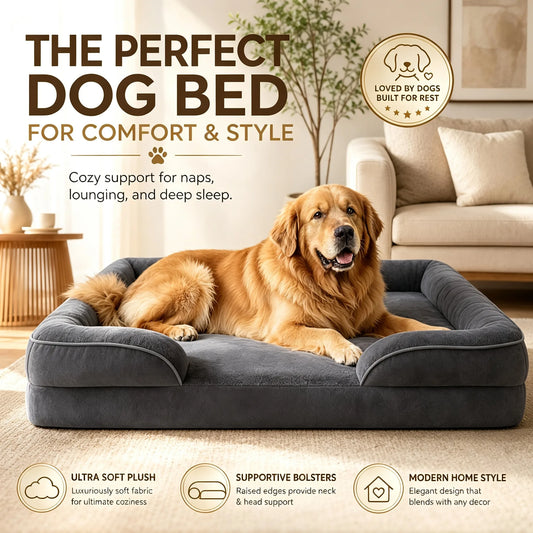 Multi-Size Dog Bed Sofa Washable Detachable Pet Bed for Dogs Comfortable Soft Cushion for Small Medium Large Dogs