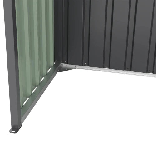 10x12 foot outdoor storage shed with lockable door, oversized metal shed, outdoor steel cabin, tool storage, chicken coop