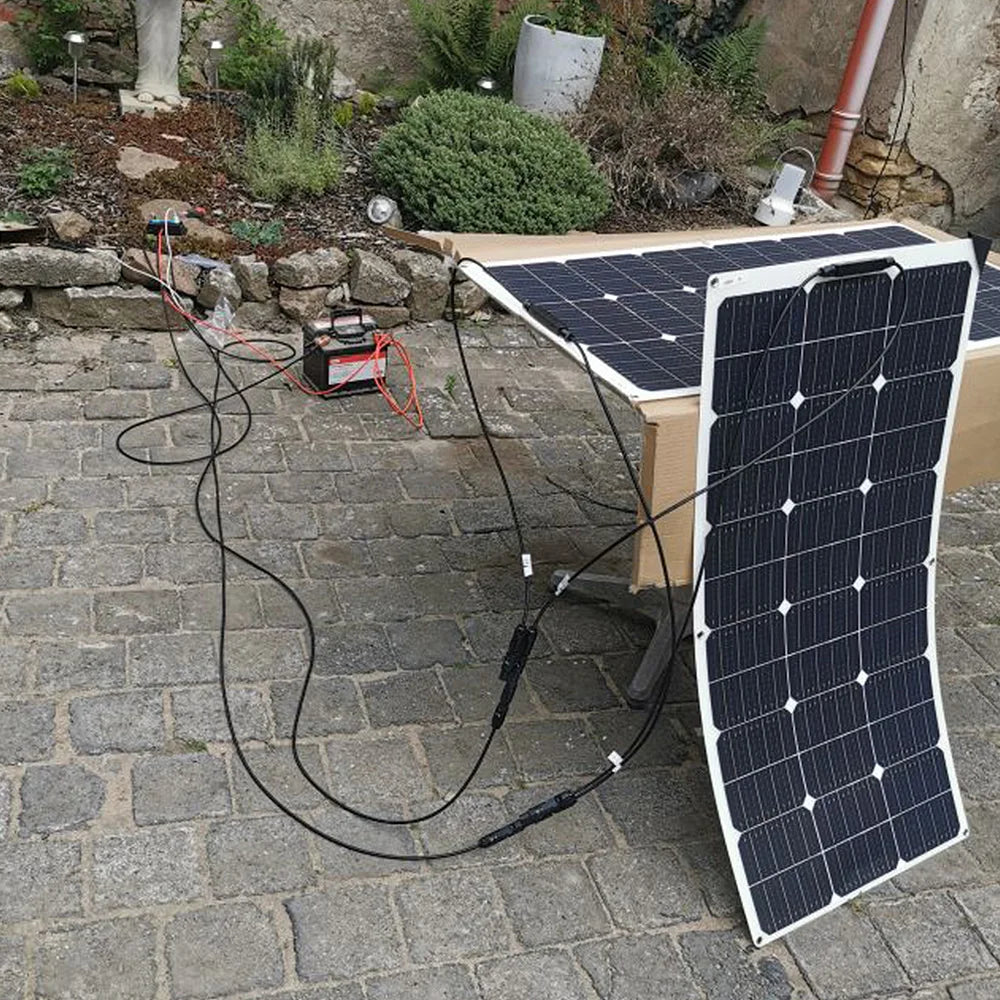 XINPUGUANG Flexible Solar Panel Sets 18V 100W 150W 200W 300W 400W For Car/Home/Camping Waterproof Mono Cell Solar Charge Battery