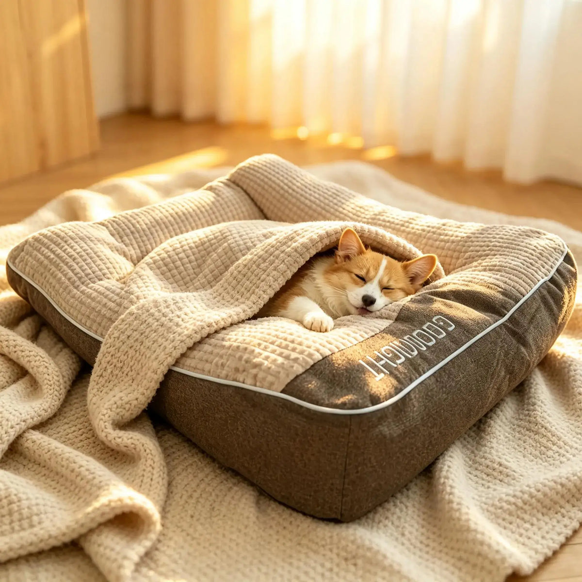 Grey Dog Bed Multi-Sizes Available Comfortable Dog Nest Pad Soft And Cozy Sleeping Area for Your Pet Dog