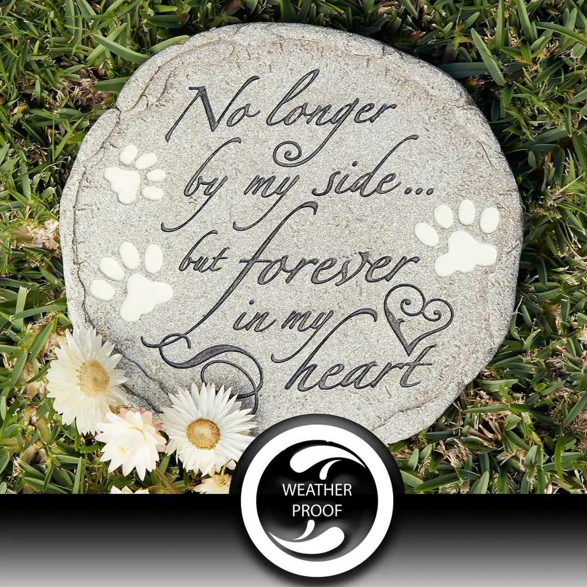 Pet memorial stone for cats & dogs, waterproof & weatherproof, keep warm memories of pets