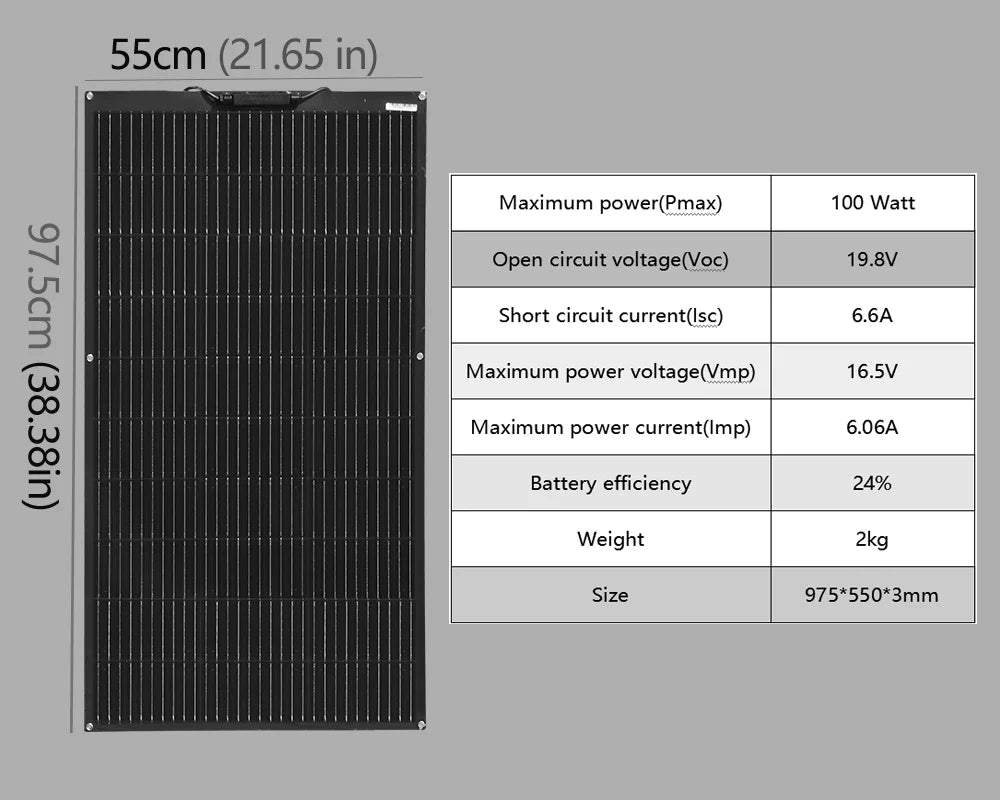 XINPUGUANG Flexible Solar Panel Sets 18V 100W 150W 200W 300W 400W For Car/Home/Camping Waterproof Mono Cell Solar Charge Battery