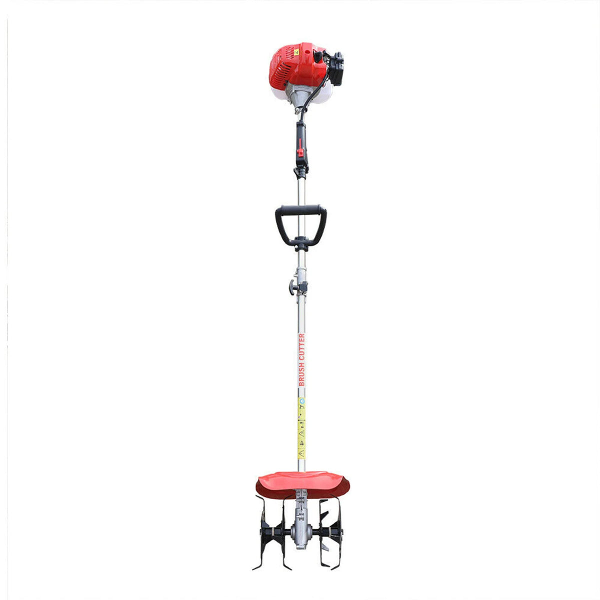 Gasoline Mini Tiller Cultivator 51.7cc Multi-function Rotary Tiller Machinery  1.45kW Cordless Garden Rototiller Farm Tilling Equipment with 25cm Width & 9cm Depth ﻿
