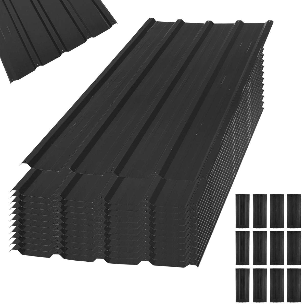 12pcs Roof Sheets Panels For Garage Roof Tiles Corrugated Metal Sheets Heavy Duty Pergola Roof Galvanized Garage Shed Roofing