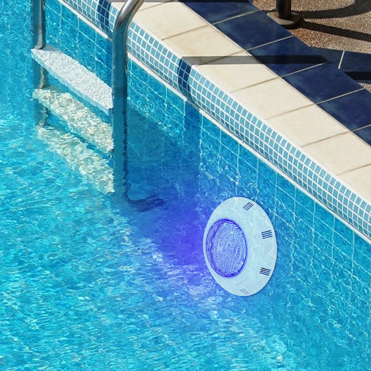 12V 36W RGB LED Pool Light，IP68 Waterproof Submersible Underwater Pool Lamp with RF Remote 7 Color Modes for Swimming Pool & Water Feature