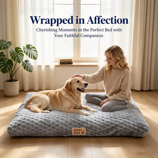 Gray Thickened Dog Bed Mat - Multiple Sizes Suitable for Various Breeds Comfortable Pet Bedding for Dogs