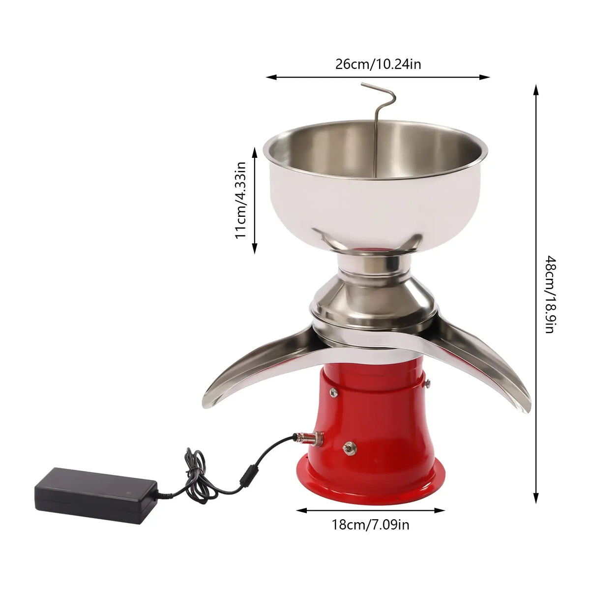 Electric Milk Cream Centrifugal Separator, Professional Dairy Processing Machine for Homemade Cream Butter and Milkshake