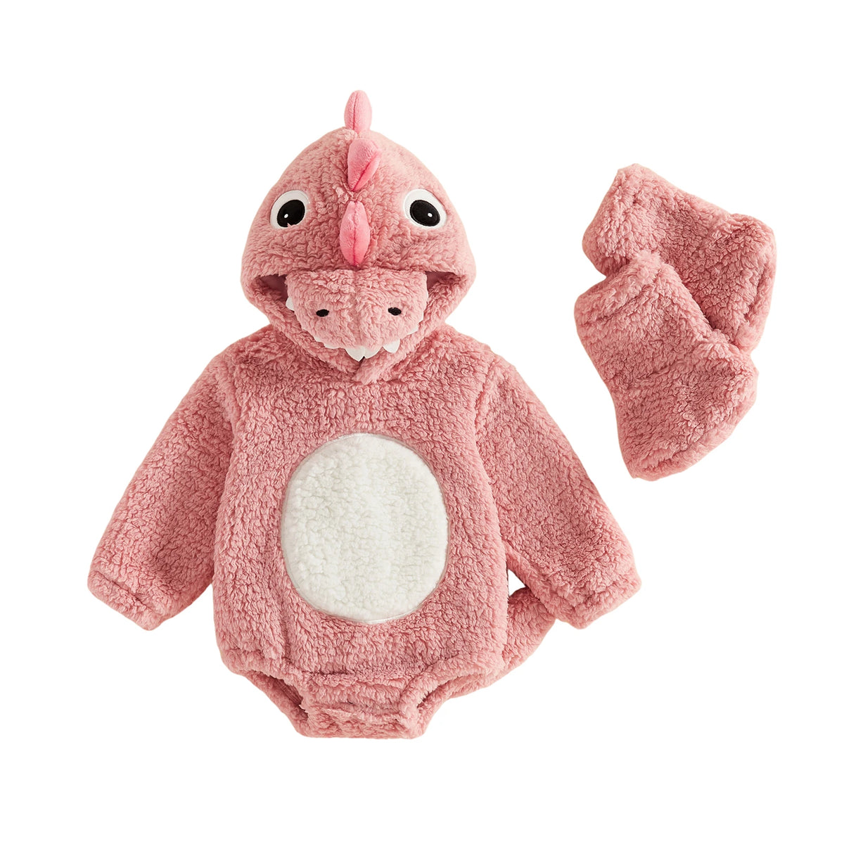 Romper Leg Warmer Fleece Animal With Animal Costume Dinosaur Animal Romper With Baby Dinosaur Romper