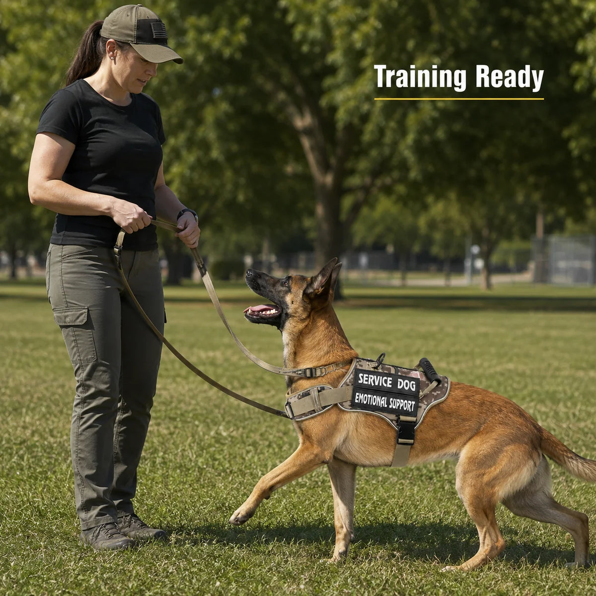 No Pull Dog Harness Adjustable Service Dog Vest with Handle Reflective Breathable Walking Training Control for Medium Large Dogs