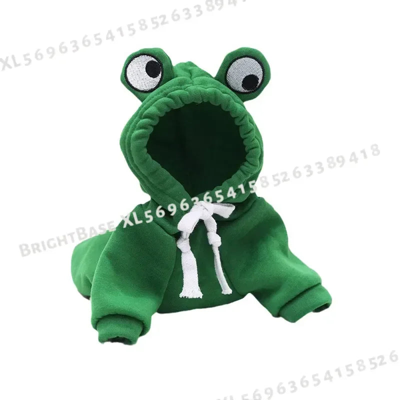 1PC Cute Frog Pet Sweater for Small Medium Dogs Green Hoodie with Fun Design Keep Your Pup Cozy and Stylish